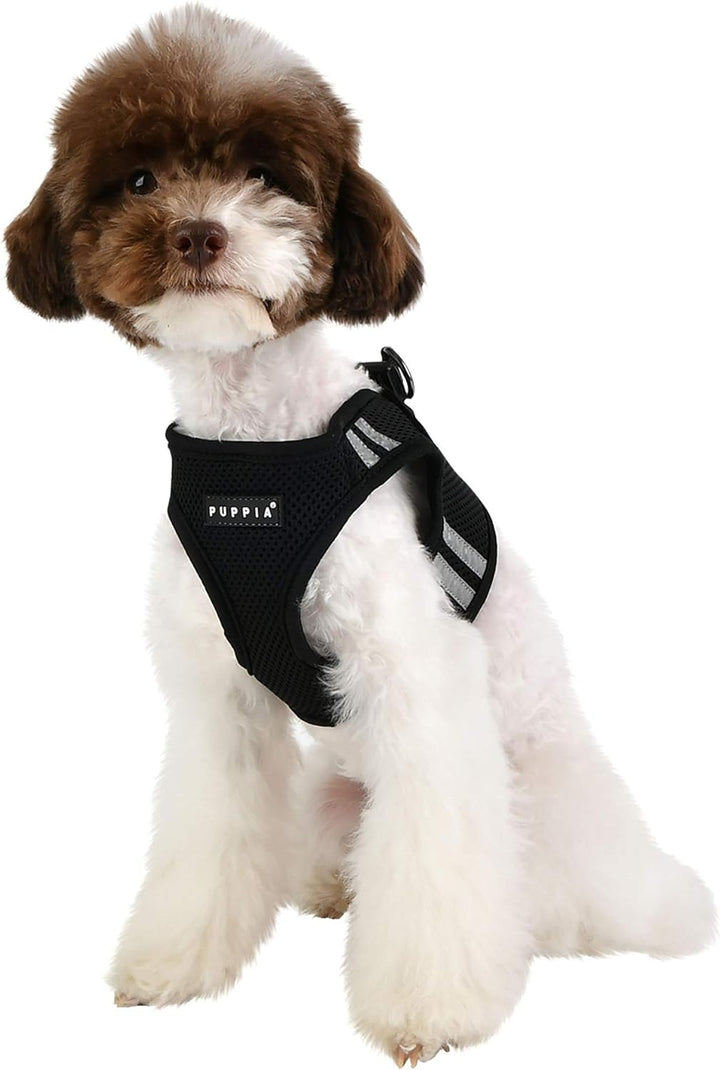 Puppia Soft Vest Harness Pro, Large Schwarz Large, Schwarz Large