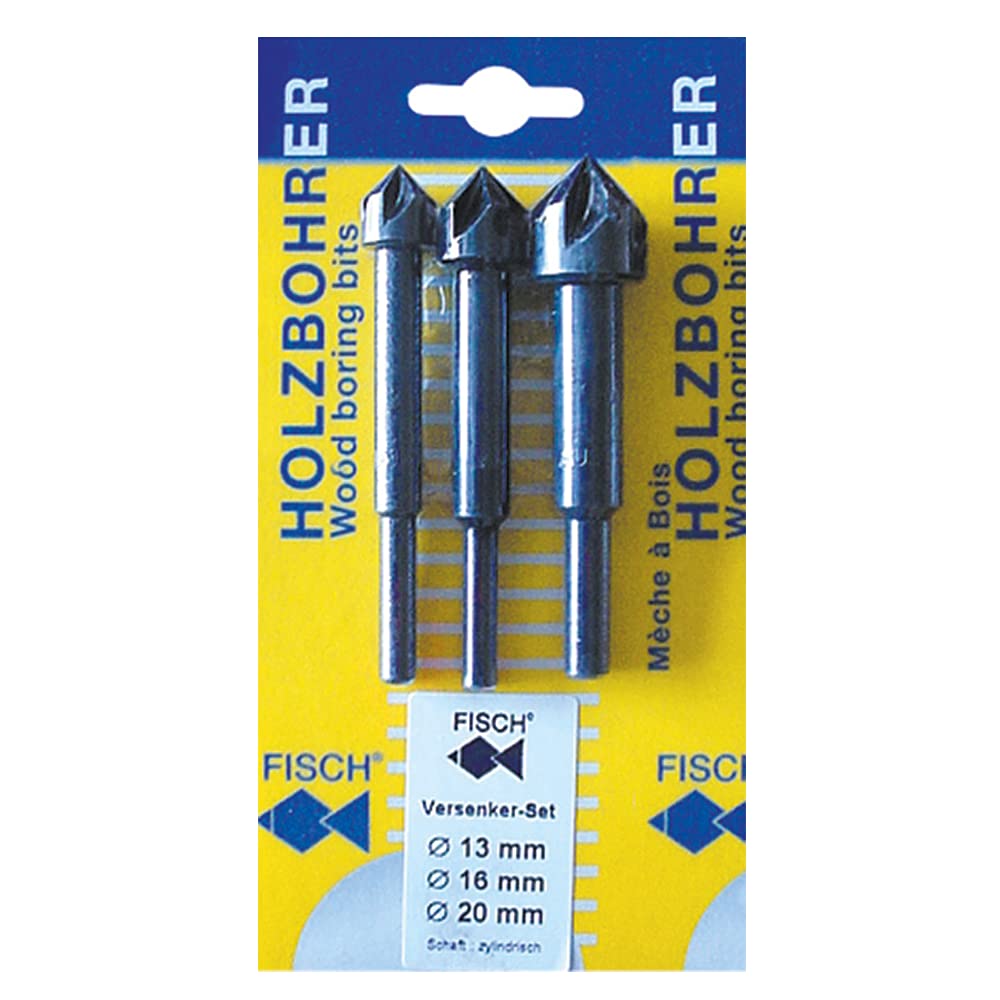 Fisch 0603S Krauskopfversenker-Satz, 90 Zoll 13-20x60/90 mm, 3-teilig