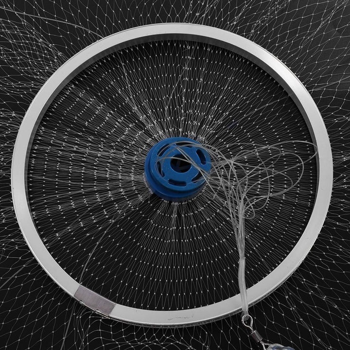 Cocoarm Fischernetz Hand Überwurf Angelnetz aus Nylon Angeln Net Tragbares Erweiterbar Nylon Mesh Ne