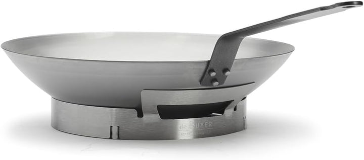 De Buyer - Wok CARBONE PLUS aus Eisenstahl - 35 cm Durchmesser - 5114.35 Single, Single