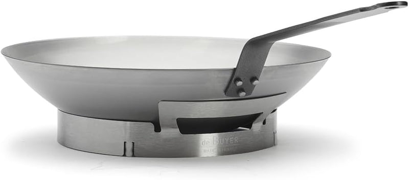 De Buyer - Wok CARBONE PLUS aus Eisenstahl - 35 cm Durchmesser - 5114.35 Single, Single