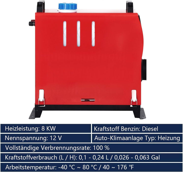 12V Standheizung Diesel, 8KW Diesel Lufterhitzer, 0,18-0,48 Standheizung, Luft Dieselheizung, Air Di