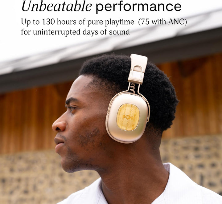 Marley House of Positive Vibration Rebel kabellose Bluetooth Kopfhörer - Over-Ear Wireless ANC mit a