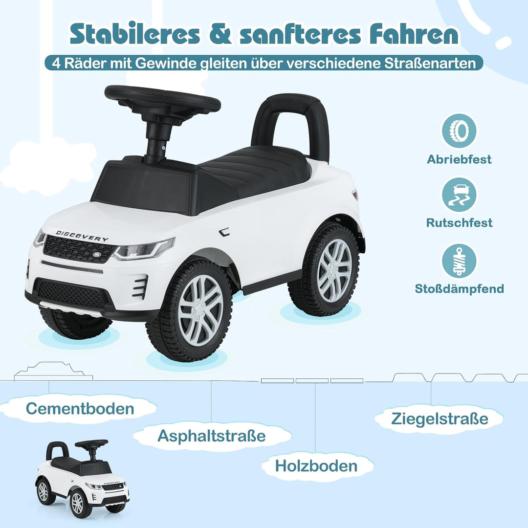 COSTWAY Rutschauto ab 1 Jahr, Rutschfahrzeug mit Stauraum unter Sitz, Rutscher Kinderauto mit Hupe &