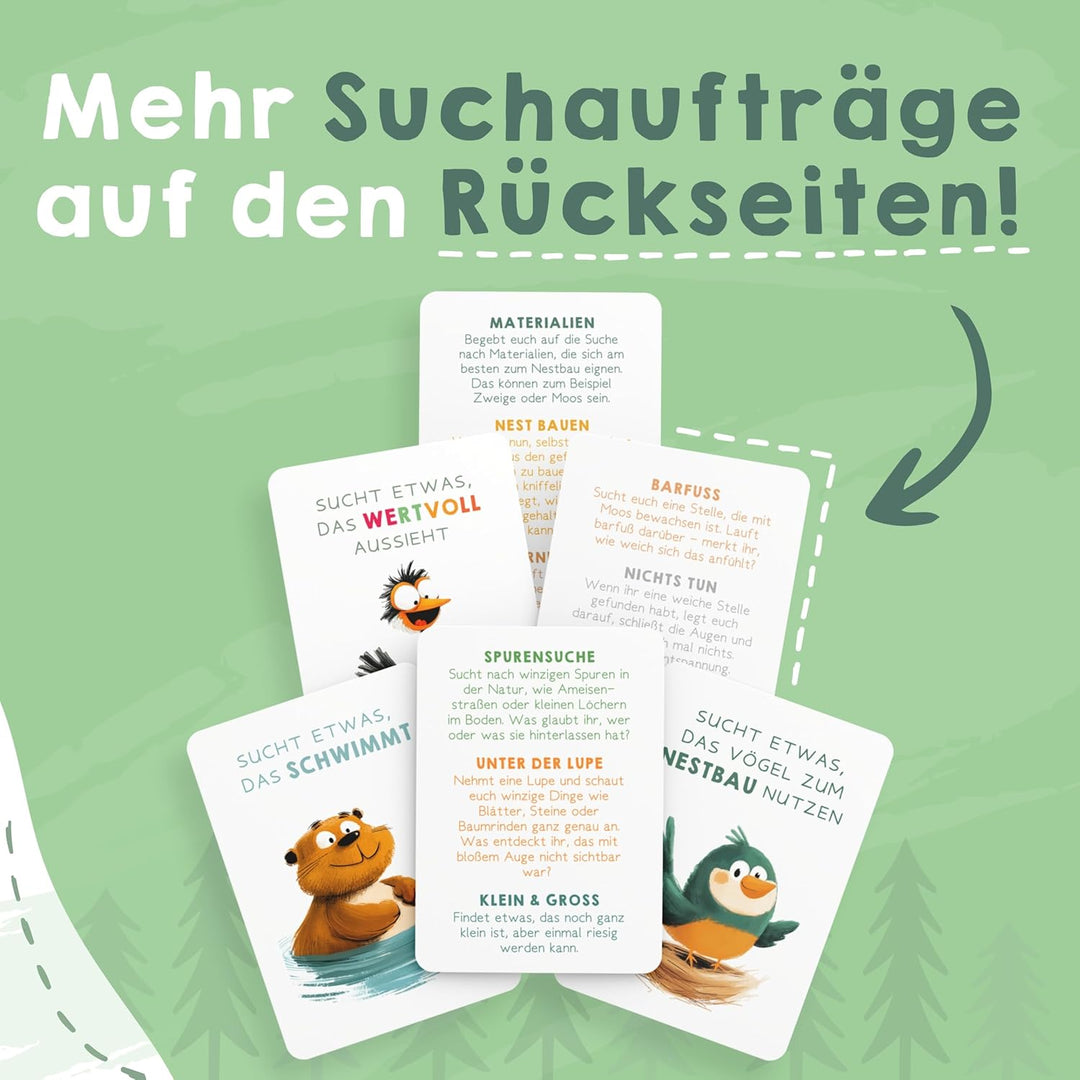 TWIVEE - Schatzsuchekarten - Finde es Suchspiel - Gefunden Outdoor Suchspiel Kinder - Spiele ab 3, 4