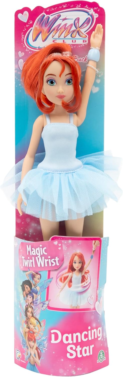 Winx WNX911 Puppe mit Gelenken, 27 cm, Serie Dancing Star, Modell Bloom, für Kinder ab 4 Jahren