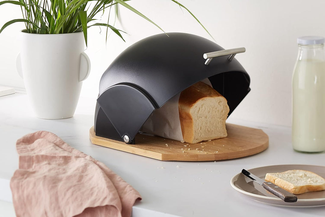 Zeller Brotkasten „schwarz/Bamus“, Holz, small, 27282