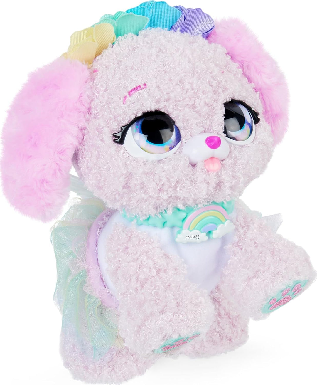 Spinmaster 6061372 GFT PresentPets RainbowFairy BP GML Present Pets Interaktives Plüsch-Spielzeug mi