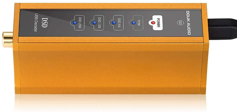 Douk Audio Q2 Mini DAC XMOS XU208 USB Audio Converter Coaxial Digital Interface DSD256 (Gold), Gold