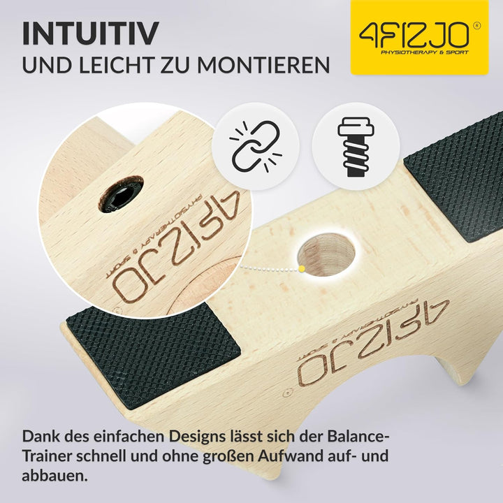 Holzbalken für Gleichgewichtstraining, 100 cm, Balance Beam aus Holz, Fusstrainer, Schwebebalken für