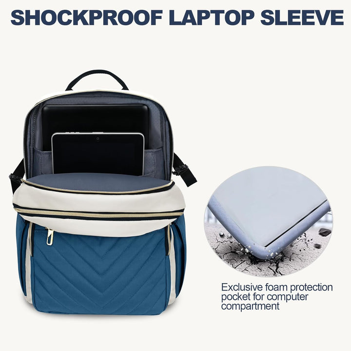 VANKEAN Laptop-Rucksack für Damen und Herren, Arbeitstasche mit 39,6 cm (15,6 Zoll), modisch, wasser
