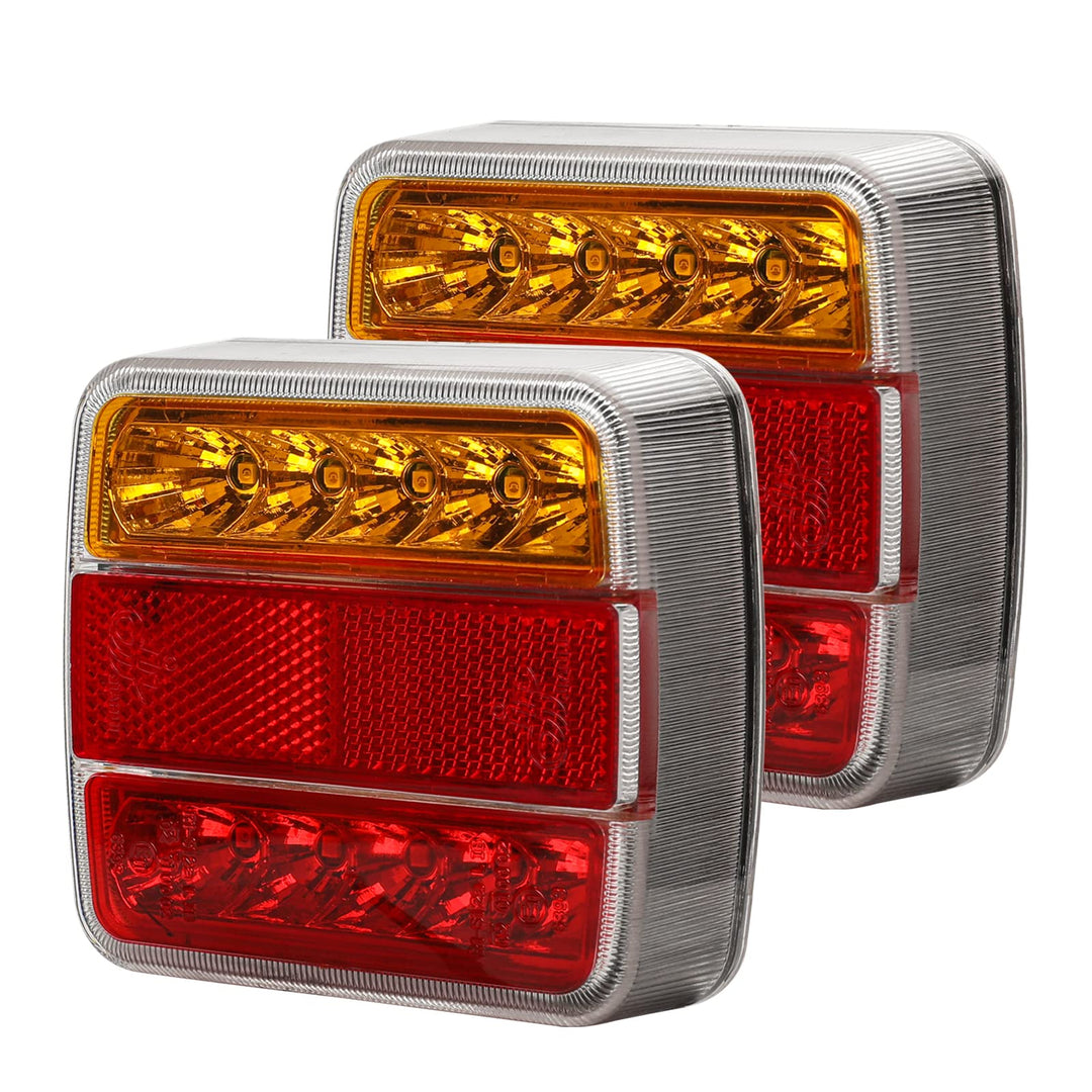 Qiping 2 Stk LED Rückleuchten Anhänger, 12V Universal LKW Rücklicht Rücklichter Heckleuchte mit Kenn