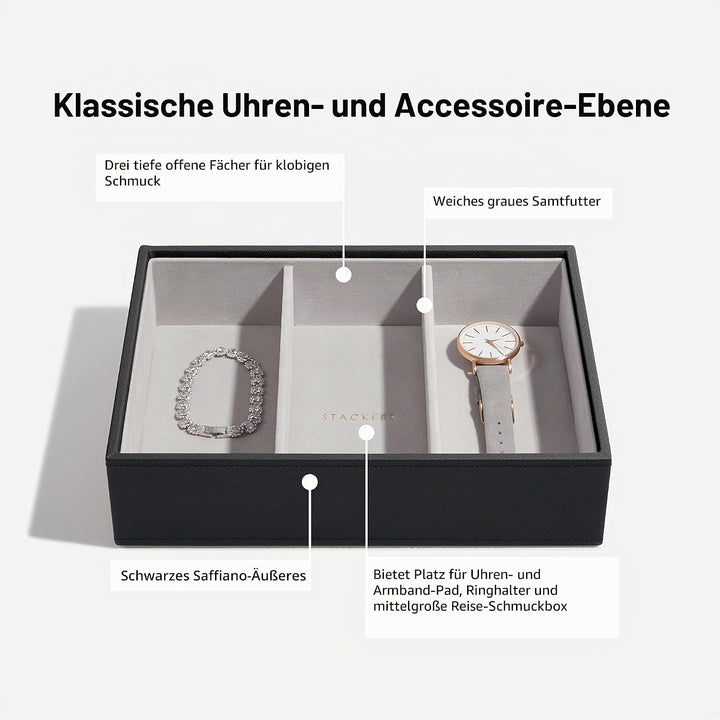Stackers Schwarz Klassisch Schmuckschatulle - 4, Schwarz