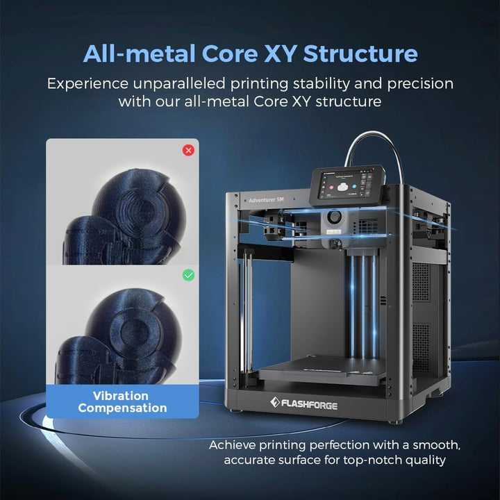 FLASHFORGE Adventurer 5M 3D-Drucker Bietet Eine Max Druckgeschwindigkeit Von 600 mm/s,Automatische N