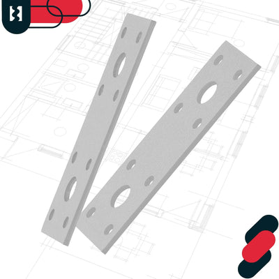 KOTARBAU Lochplatten 96 x 40 mm Verzinkt Silber Flachverbinder Holzverbinder Innen – Aussenbereich L