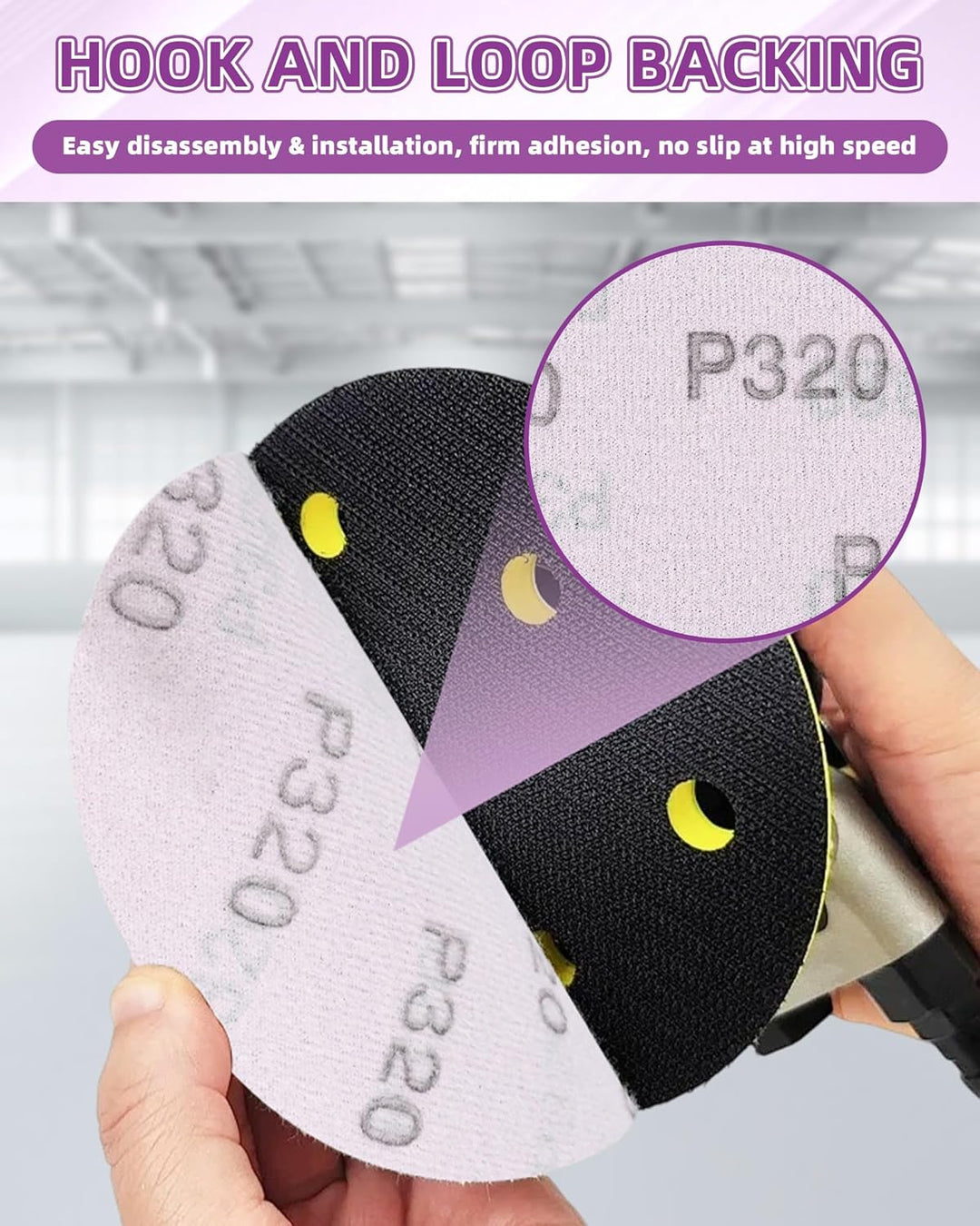 150mm Schleifpapier Körnung 240/320/400 für Feinschliff, 30 Stück Schleifscheiben 150mm Klett Nass T