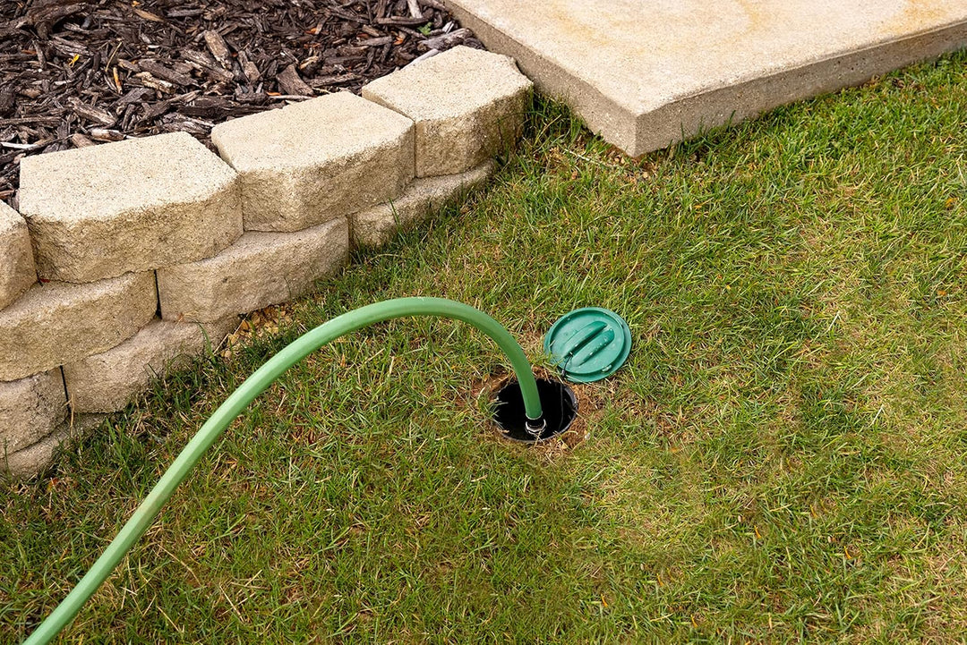 Rain Bird 32HE In-Ground Pro Rotor Pop-Up Sprinklersystem Kit mit Click-N-Go Gartenschlauchanschluss