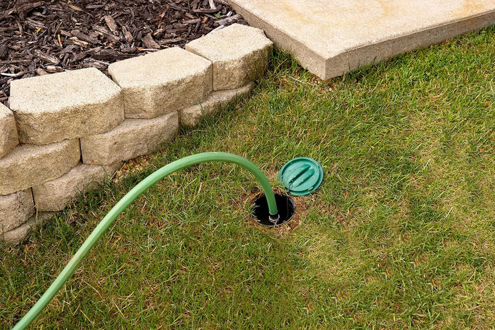 Rain Bird 32HE In-Ground Pro Rotor Pop-Up Sprinklersystem Kit mit Click-N-Go Gartenschlauchanschluss