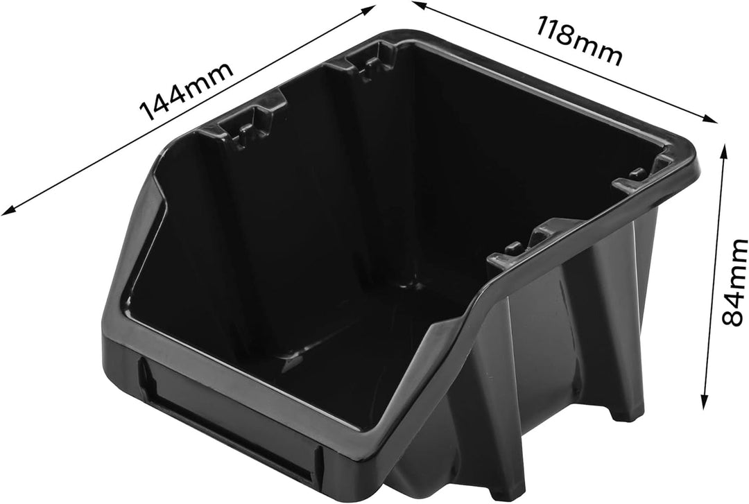 Lagersystem Werkstattregal | 172 x 78 cm | 40 stck. Box | Wandregal mit Werkzeughalterungen und Stap