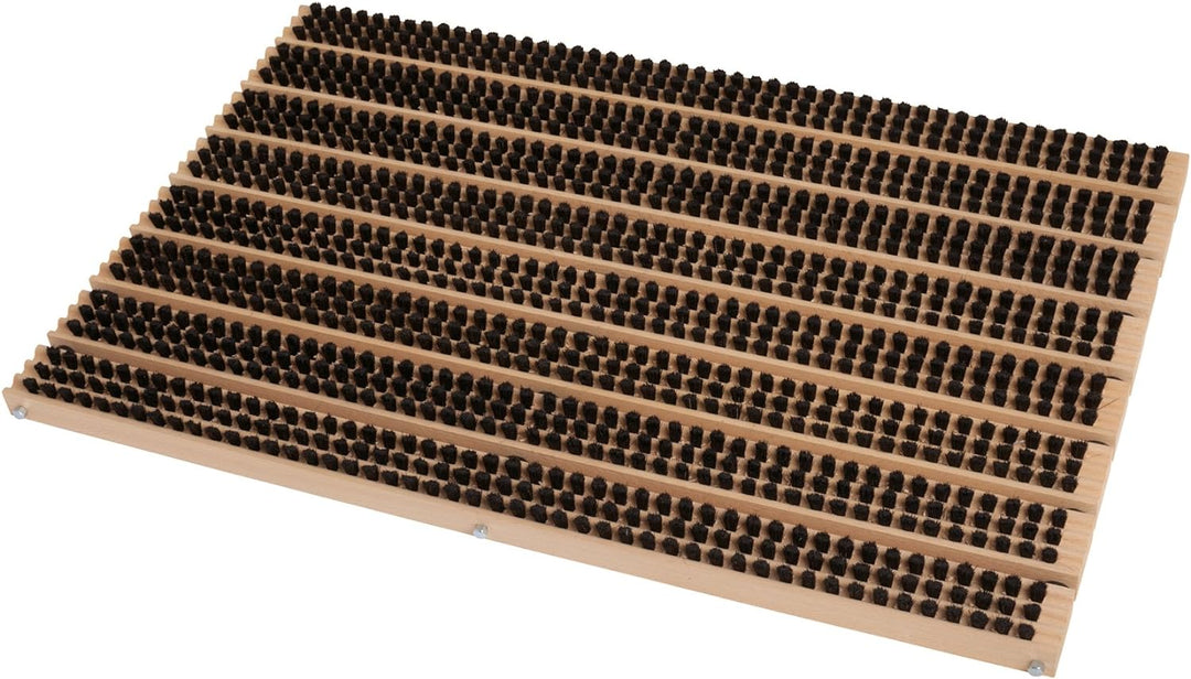 Rosshaar-Fussabtreter aus Buchenholz