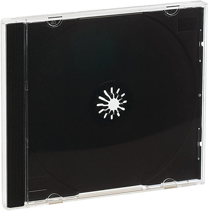 PEARL CD Jewel Case: Doppel CD Jewel Boxen im 50er-Set, schwarzes Tray (Leerhüllen, Hüllen für 2, Bo