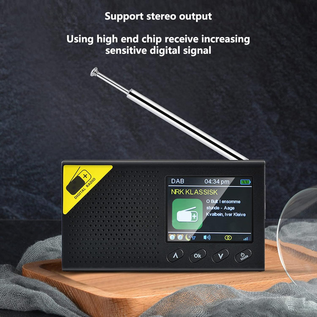 Tragbares Radio, FM DAB DAB + 2,4-Zoll-LCD-Display, Digitalradio, Kabelloses Bluetooth-Stereoradio,
