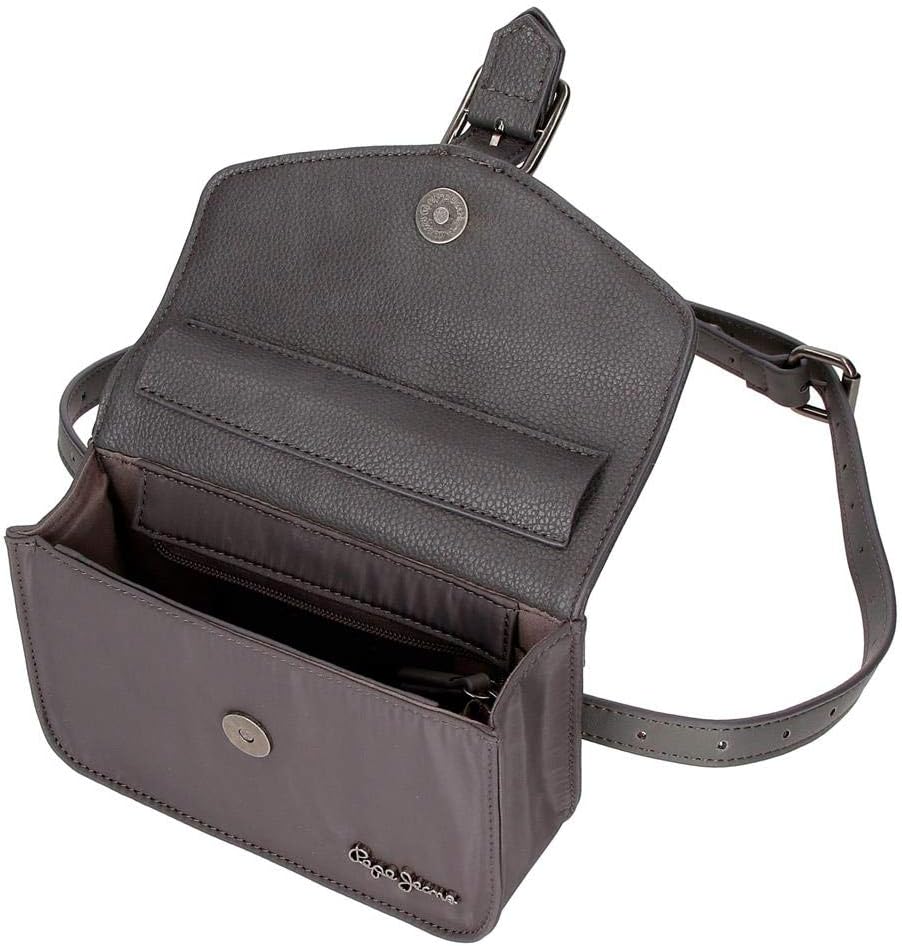 Pepe Jeans Ann Gürteltasche Grau 18x12x5 cms Polyester Grau Gürteltasche, Grau Gürteltasche