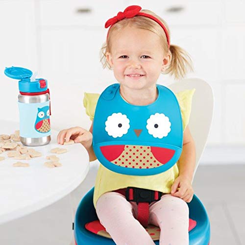 Skip Hop 232200 Zoo Silikon Kleinkinder Lätzchen - Owl, mehrfarbig