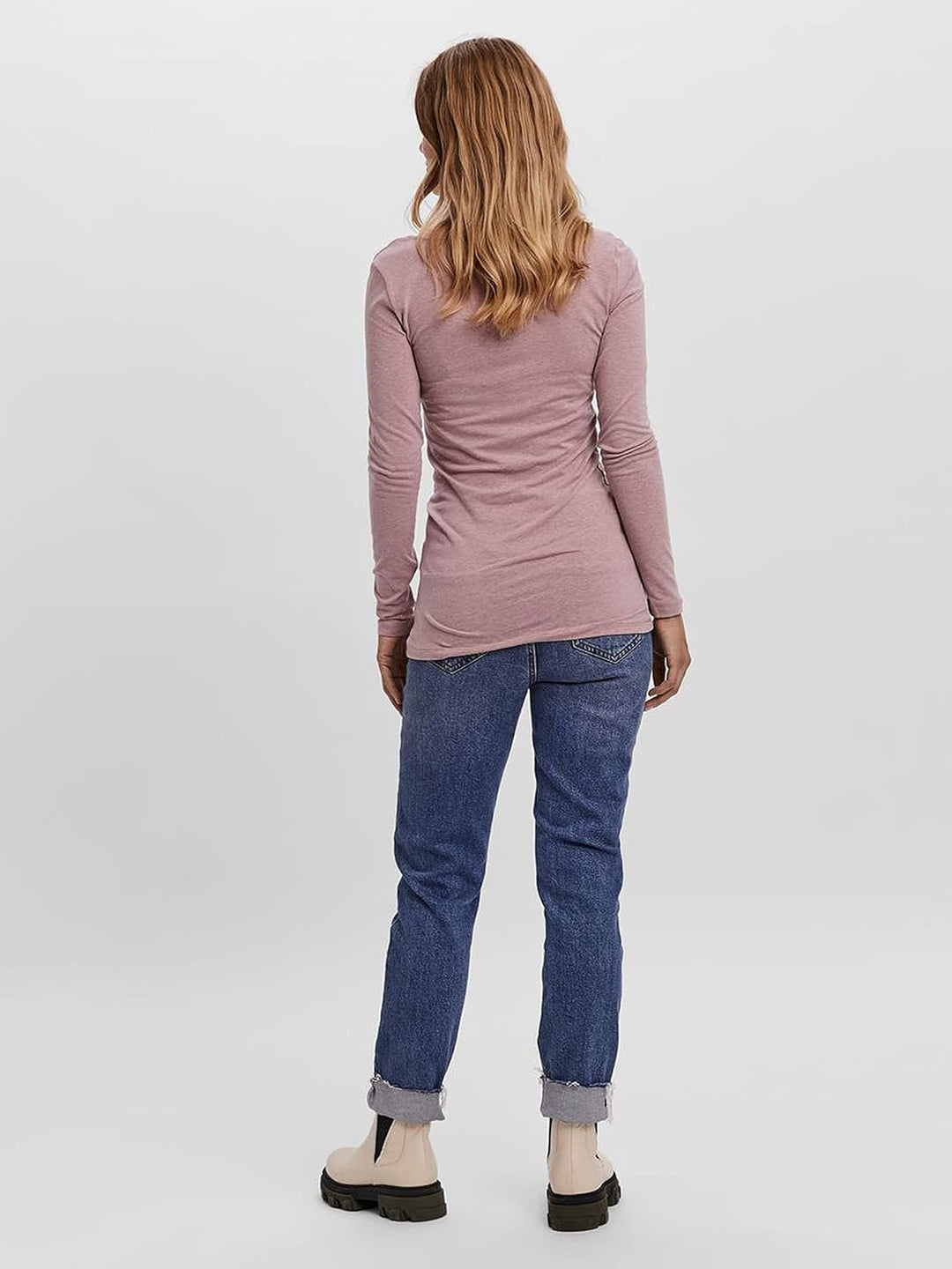 VERO MODA Female Top VMMAXI 2-Pack T-Shirt S Rosa/Grün (1x Woodrose/1x Dusty Olive), S Rosa/Grü