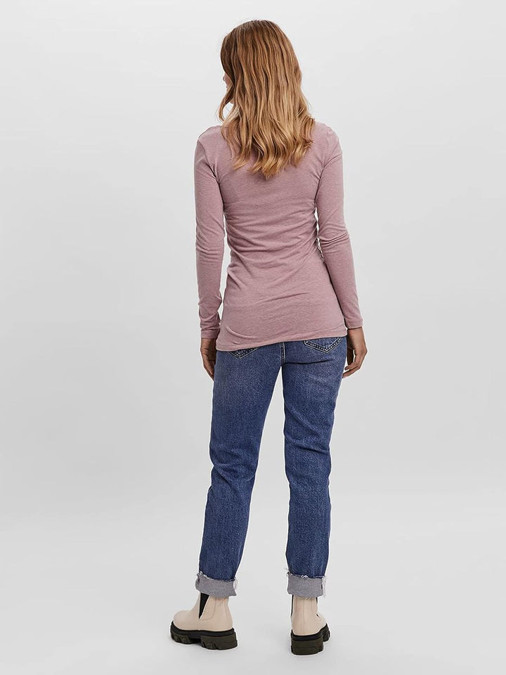 VERO MODA Female Top VMMAXI 2-Pack T-Shirt S Rosa/Grün (1x Woodrose/1x Dusty Olive), S Rosa/Grü
