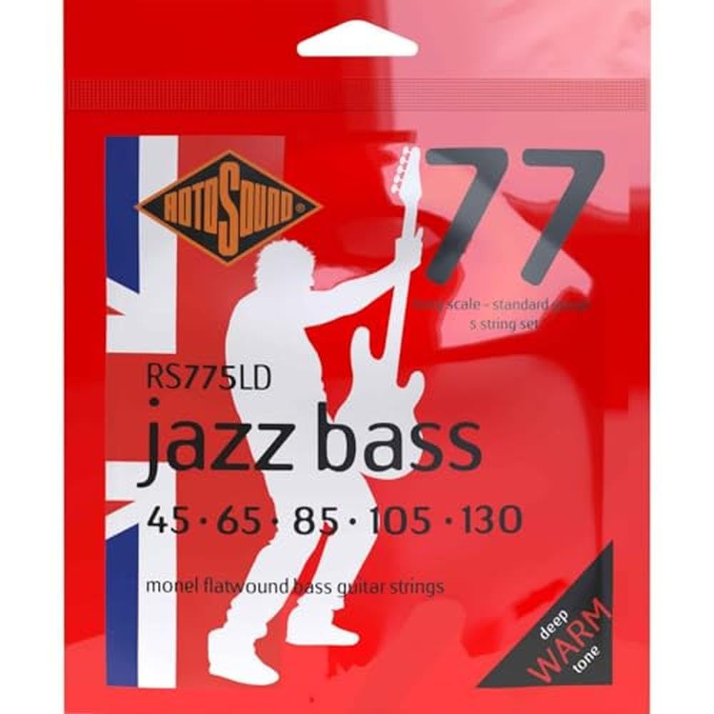 RS 775LD Jazz Saiten 5-st flat f黵 E-Bass 45 - 130 long scale Einzelbett, Einzelbett