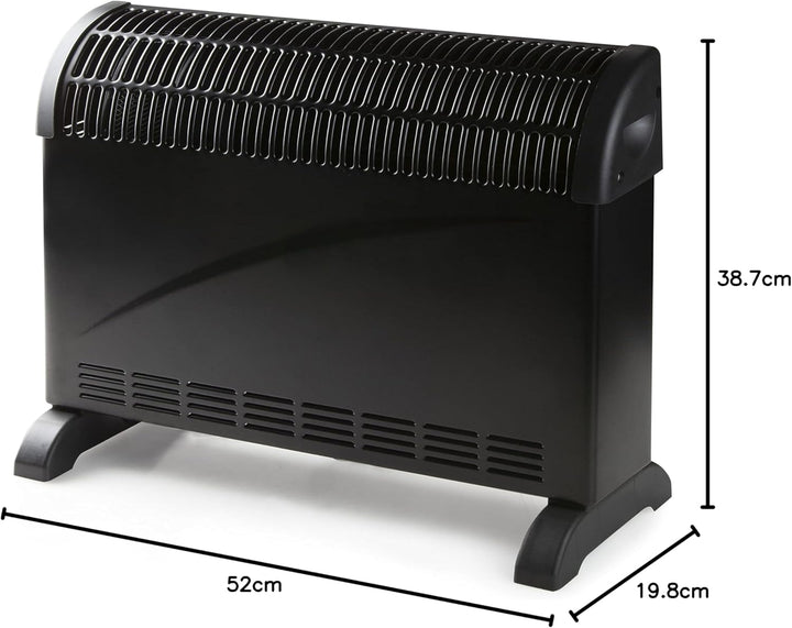 DOMO DO7350CH Konvektor-Heizgerät - Turbo - 3 Positionen - 2000 W - schwarz