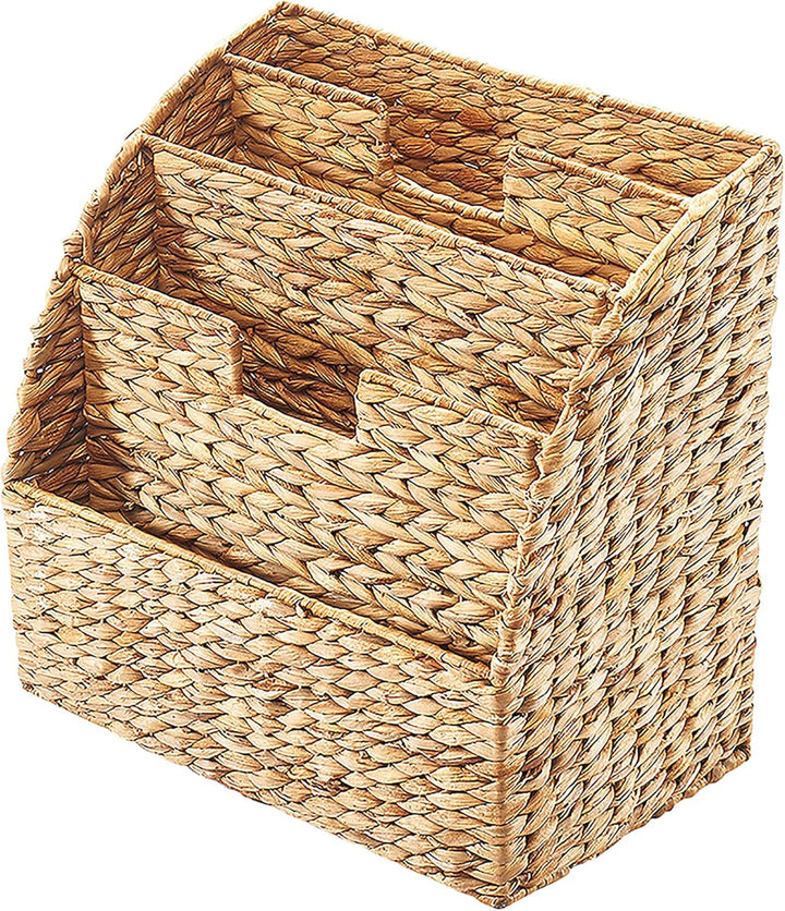 Kobolo Zeitungsständer Zeitungskorb aus Wasserhyazinthe - 40x25x41 cm Braun