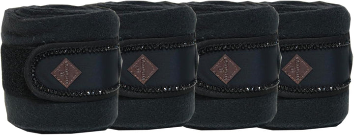 Kentucky Horsewear Polarfleece Pearls Bandagen, Farbe:schwarz, schwarz