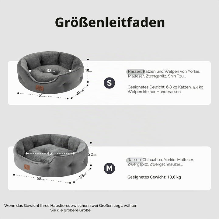 Bedsure Katzenbett waschbar Katzen Bettchen - 63x53x20cm Katzen Bett mit Zweiseitig Innenkissen Katz