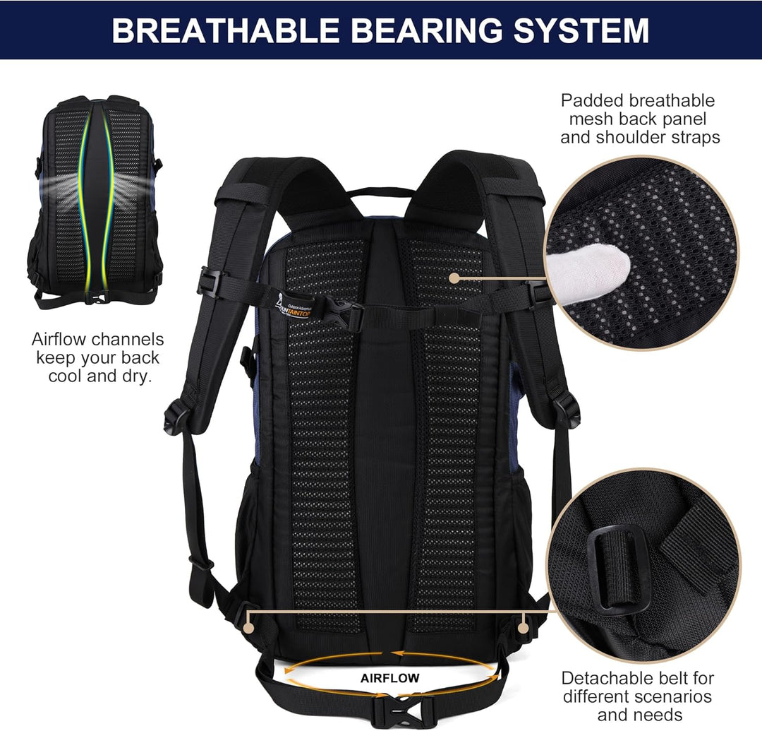 Mountaintop 25L/30L Wanderrucksack Daypack Damen Herren für Tageswanderungen, Outdoor, Radtouren 25L