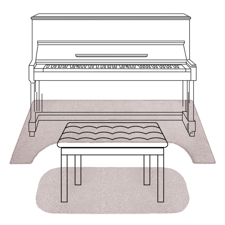 PPGE HOME Schalldammung Teppich Klavier, Klavier Schalldämmung Matte, Boden Schallschutz Teppich Sch