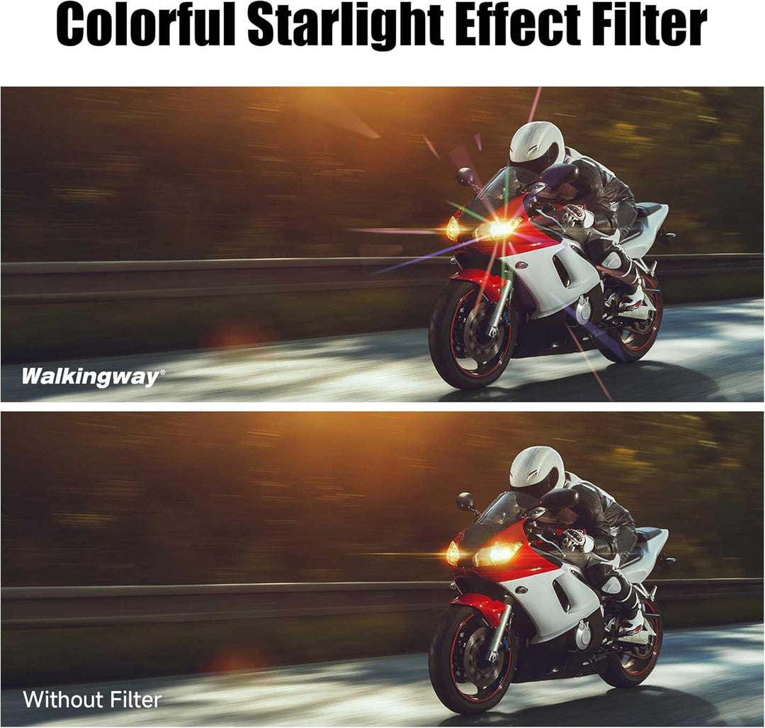 WalkingWay 49mm Farbiger Sternenlicht-Filter Kreativer Irregular Starburst-Effekt Optischer Filter f