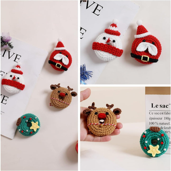 VolksRose Weihnachts-Häkelsets für Anfänger und Erwachsene, Häkel Strickset mit Haken, Garn, DIY-Häk