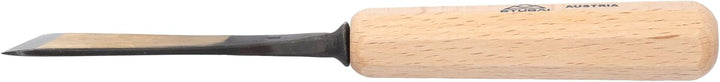 STUBAI Stemmeisen Stechbeitel Serie 52 - Form 2 | Gerades Balleisen, schräg - 25 mm, mit Holzgriff,