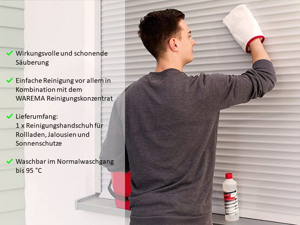 warema Reinigungshandschuh | zur Reinigung von Jalousien, Lamellen und Raffstoren | hochwertiger Put