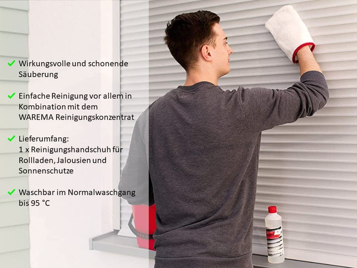warema Reinigungshandschuh | zur Reinigung von Jalousien, Lamellen und Raffstoren | hochwertiger Put