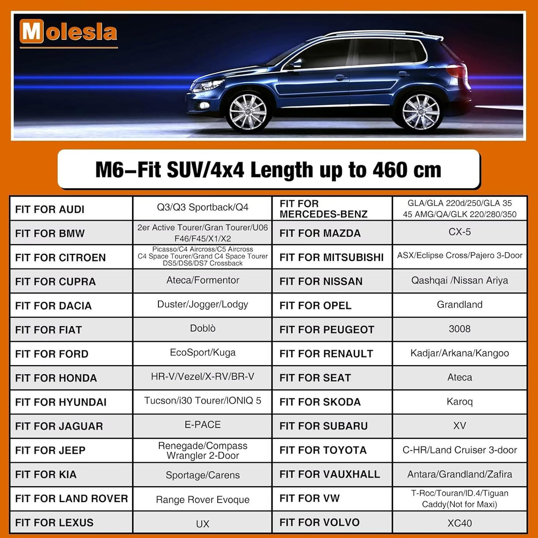 SUV Autoabdeckung Wasserdicht Vollgarage Autoplane Auto Abdeckplane Auto Garage Wetterfest Wasserdic