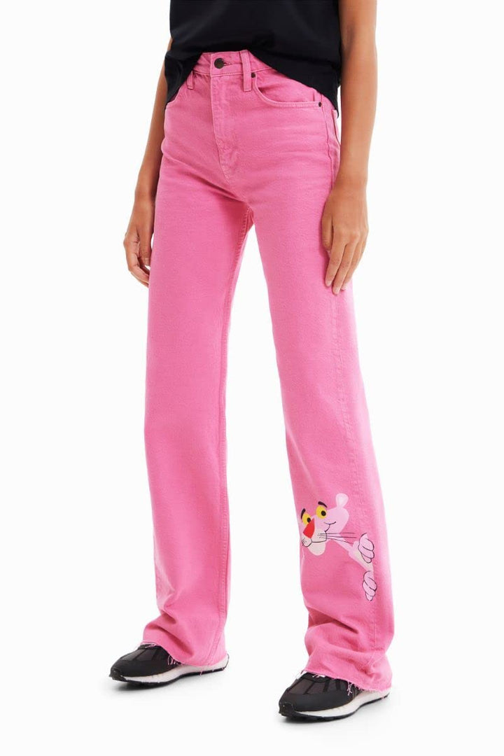 Desigual Damen Jeans 36 Rot, 36 Rot
