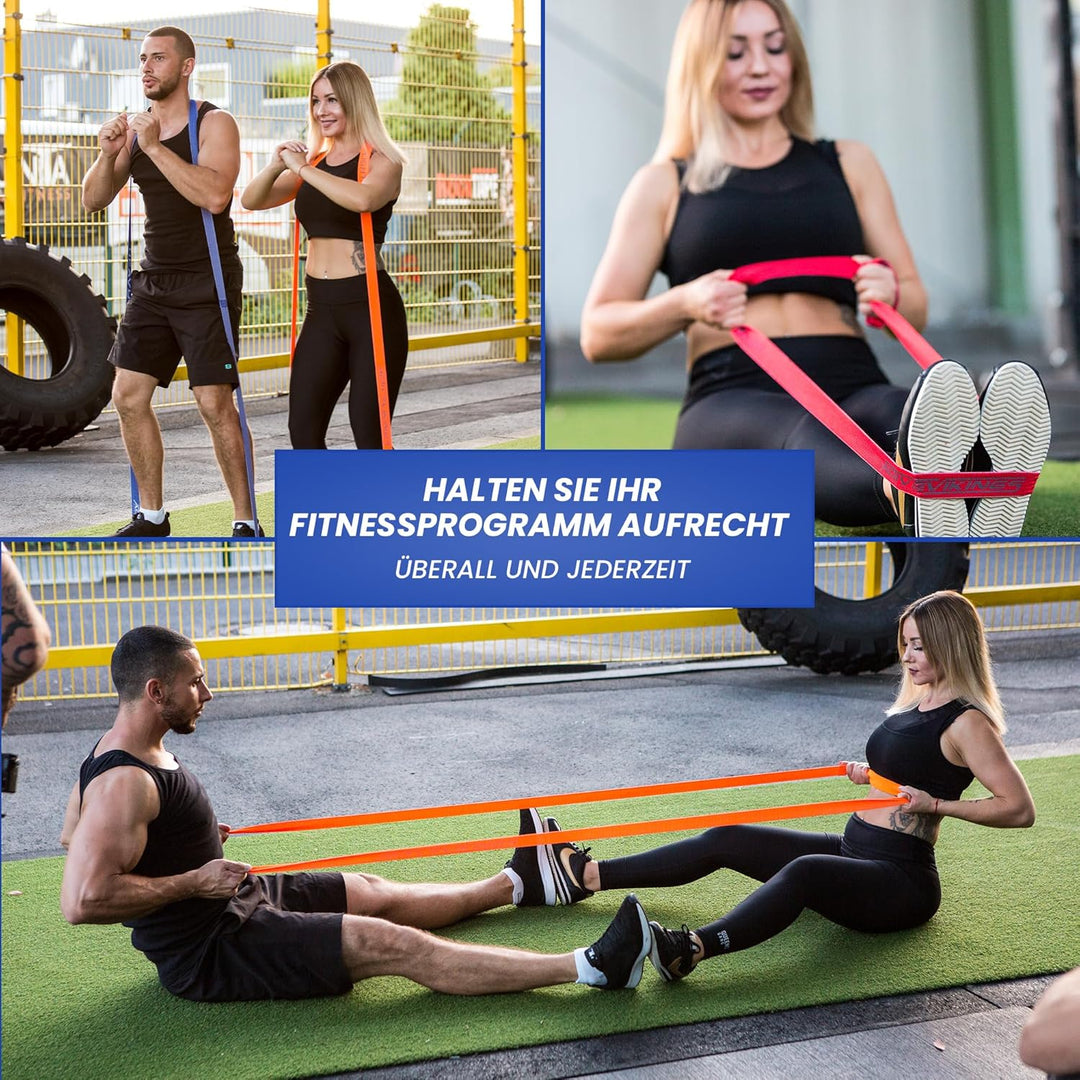 ACTIVEVIKINGS Premium Pull UP FITNESSBÄNDER FÜR Deine Fitness - Perfekte Stoff Bänder für den Muskel