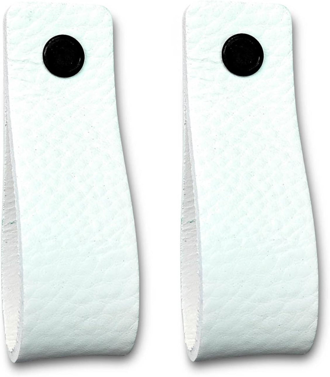Brute Strength - Ledergriffe für Möbel - Weiss - 12 Stück - 16,5 x 2,5 cm - Schrankgriff, Türgriff f