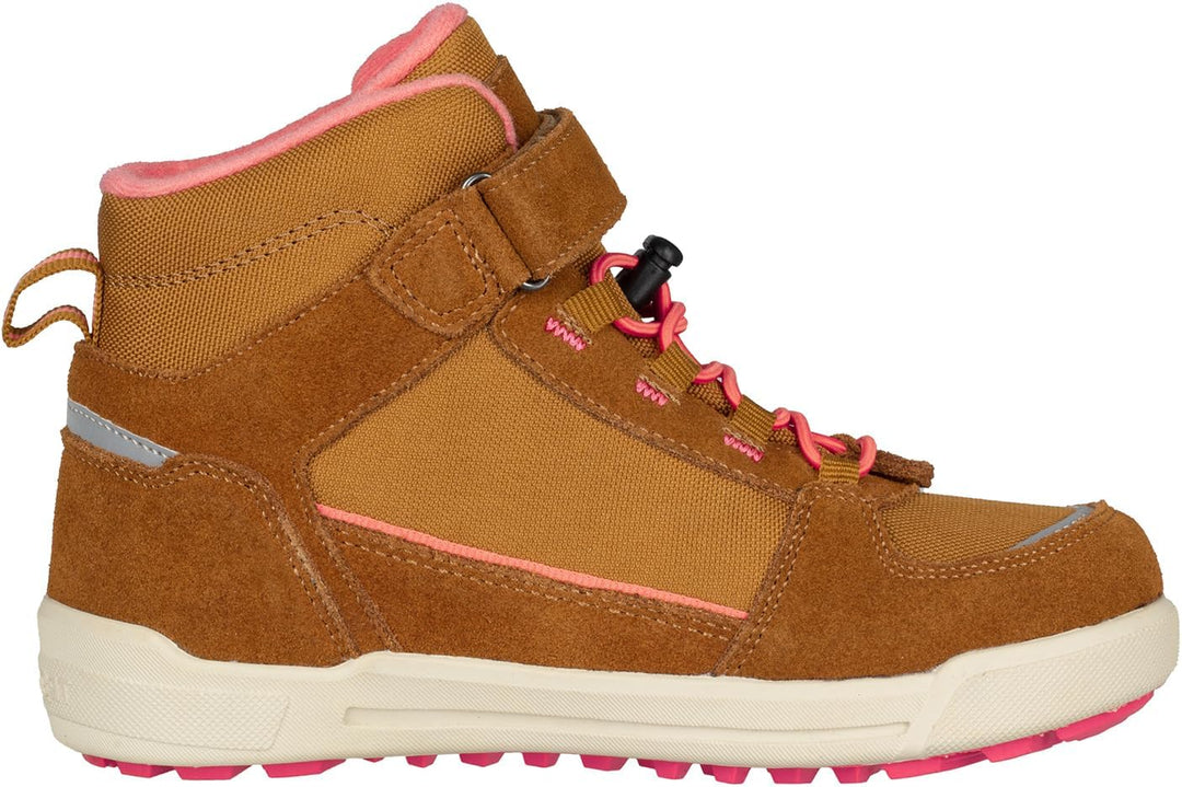 Trollkids wasserdichte knöchelhohe Kinder Schuhe mit echtem Leder GRYLLEFJORD 32 EU Caramel Salmon,