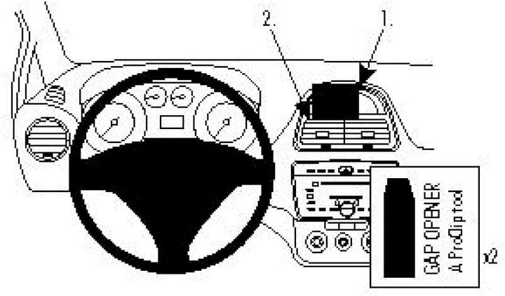 Brodit 854450 ProClip Halterung, schwarz