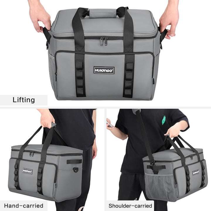Hulongo Kühltasche Gross Lunchtasche Faltbar Thermotasche Wasserdicht Picknicktasche Isoliertasche C