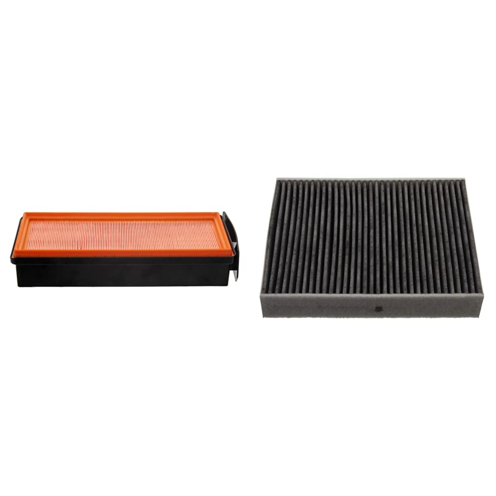 febi bilstein 48475 Luftfilter, 1 Stück & 37114 Aktivkohlefilter/Innenraumfilter, 1 Stück Bundle mit